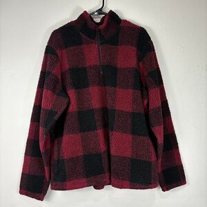 Wrangler Buffalo Plaid Soft Fleece 1/4 Zip Pullover